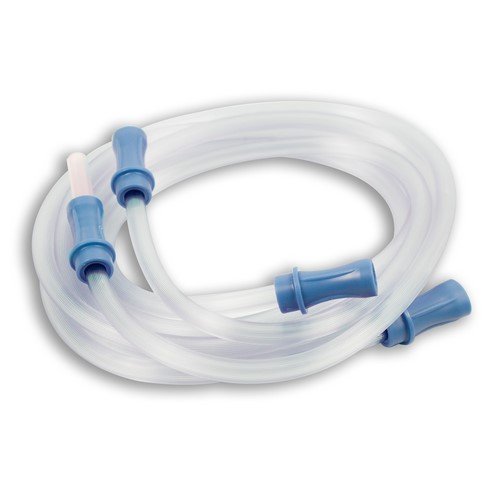 Suction Connector Tubing 18 Inch Length / 6 Foot Length 0.188 Inch I.D. Nonsterile Straw Connector Clear Nonconductive Plastic
