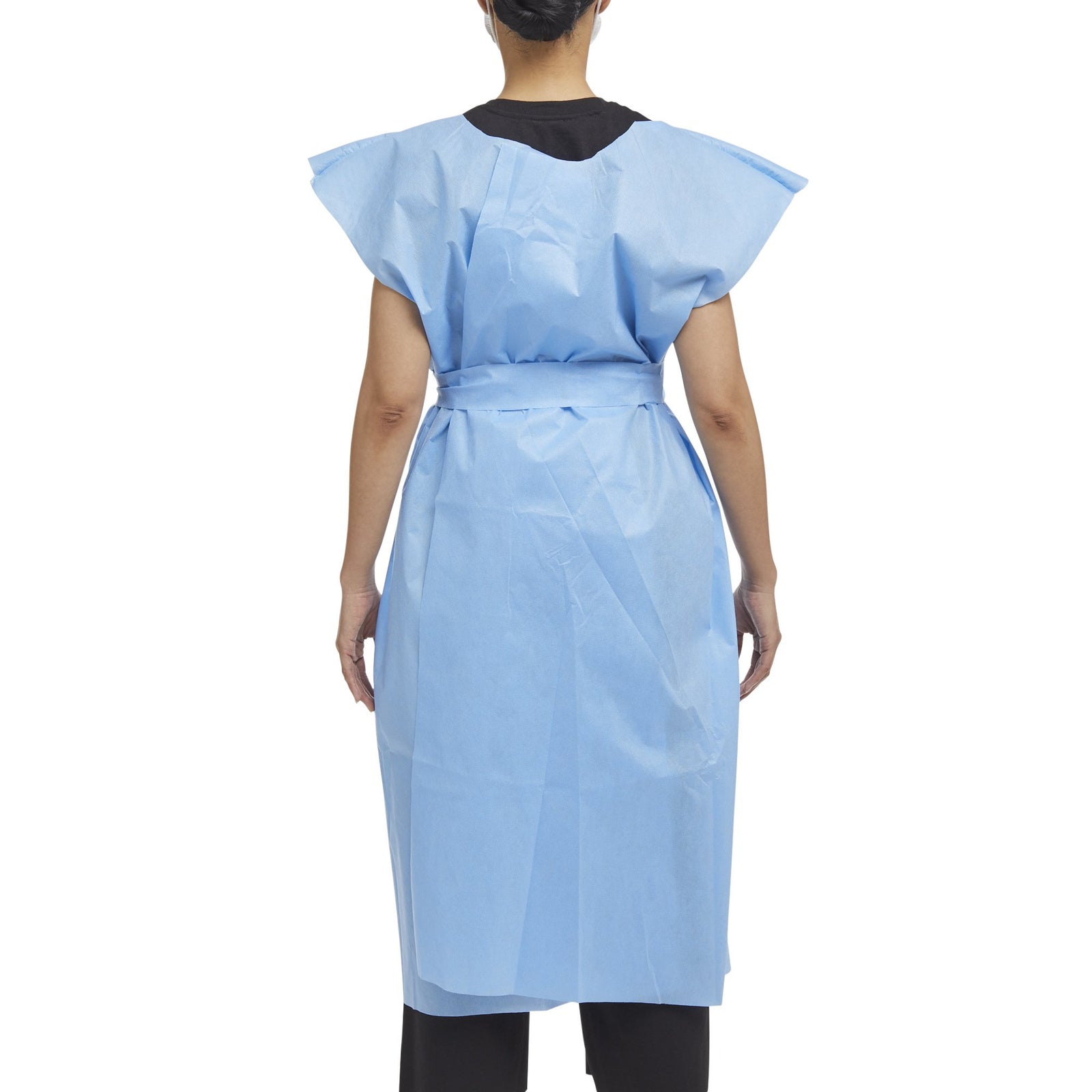 Patient Exam Gown X-Large Blue Disposable