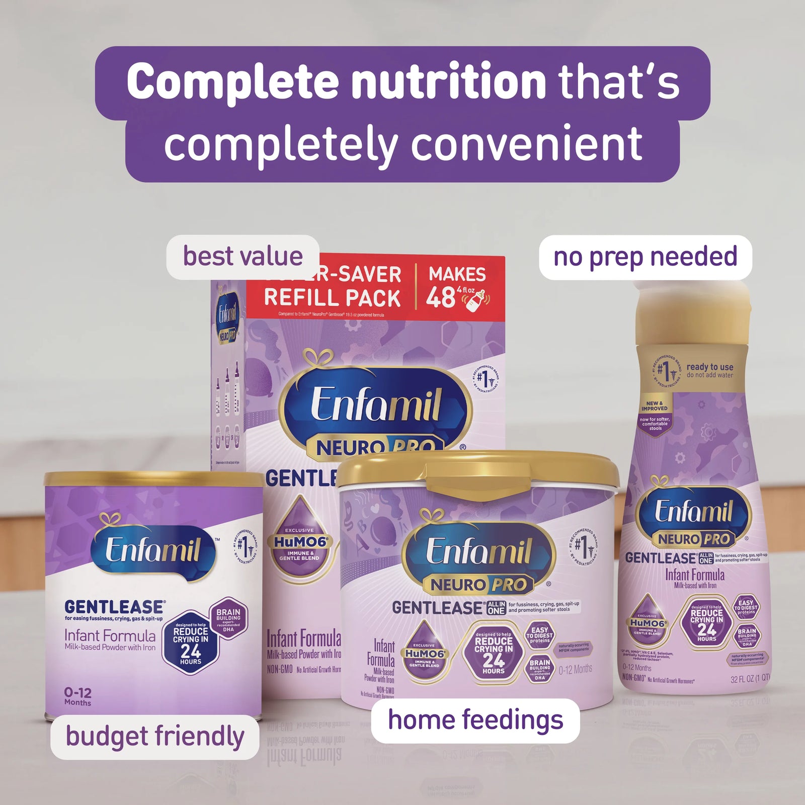 Enfamil NeuroPro Gentlease brain building nutrition DHA MFGM