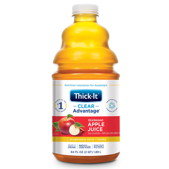 Thick-It Clear Advantage Thickened Apple Juice, Moderately Thick, Honey Consistency, 64-oz Container