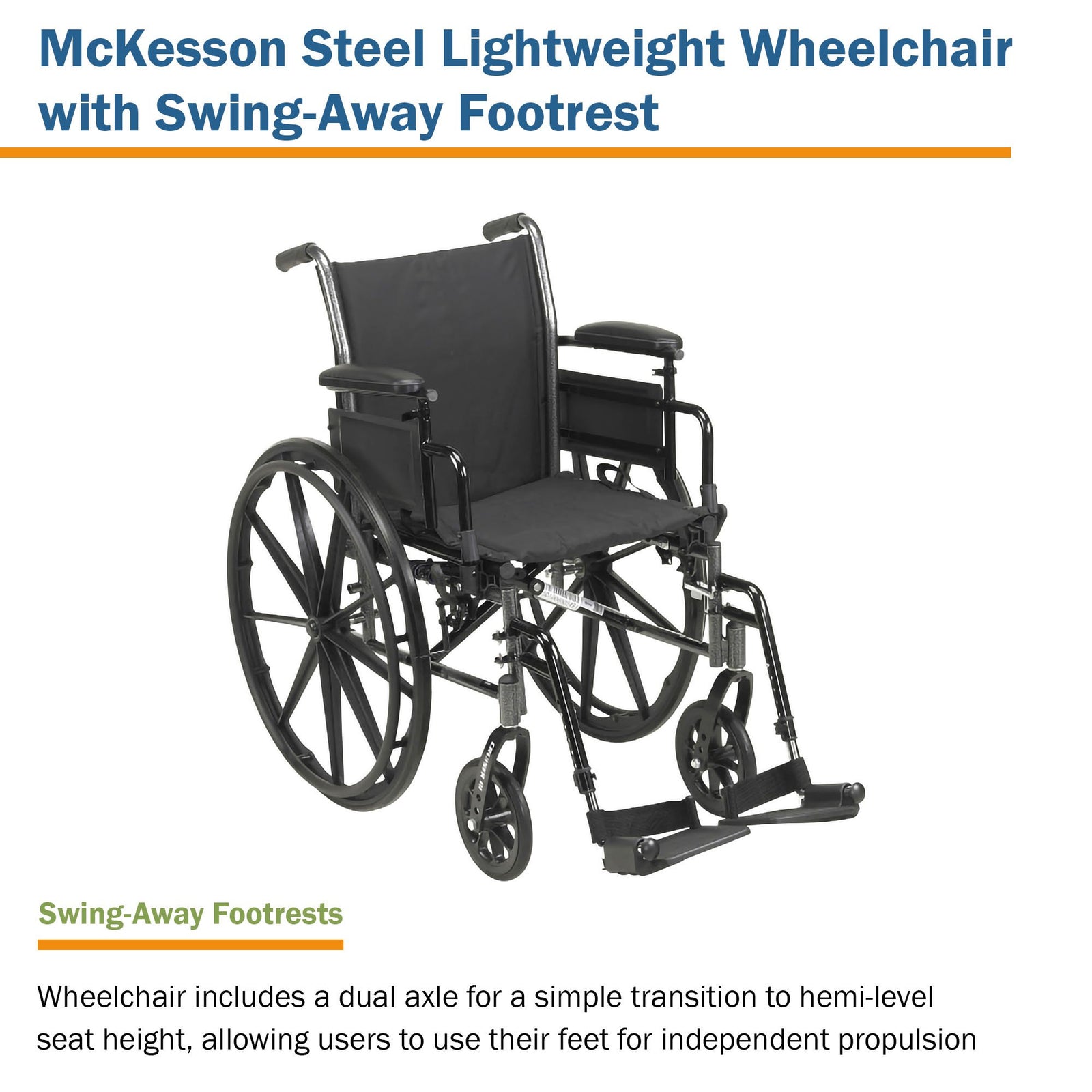 McKesson Manual Lightweight Wheelchair
