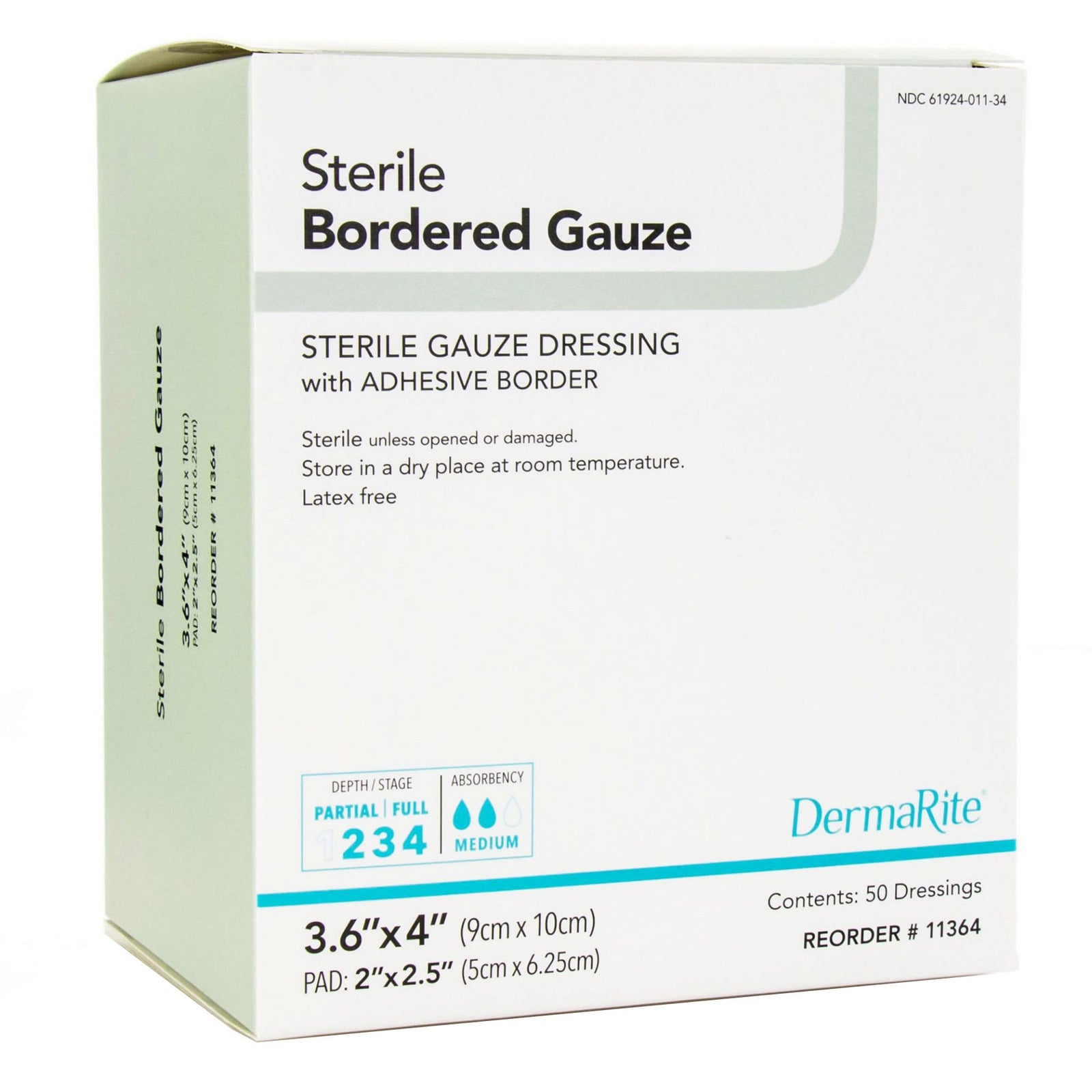 DermaRite Bordered Gauze Adhesive Dressing