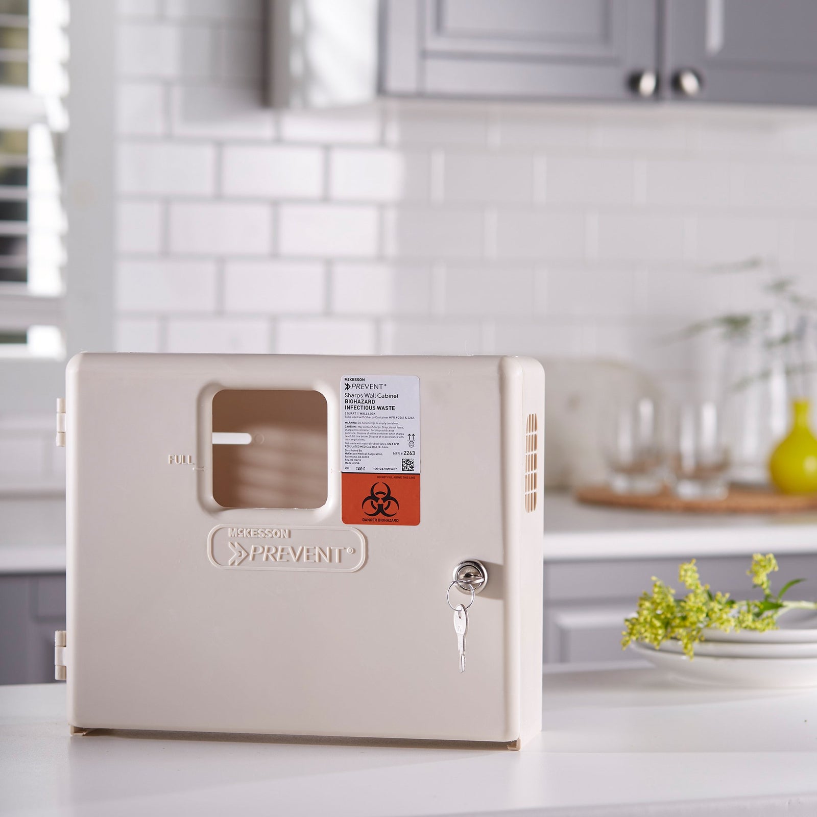 McKesson Prevent Sharps Container Cabinet / Wall Enclosure