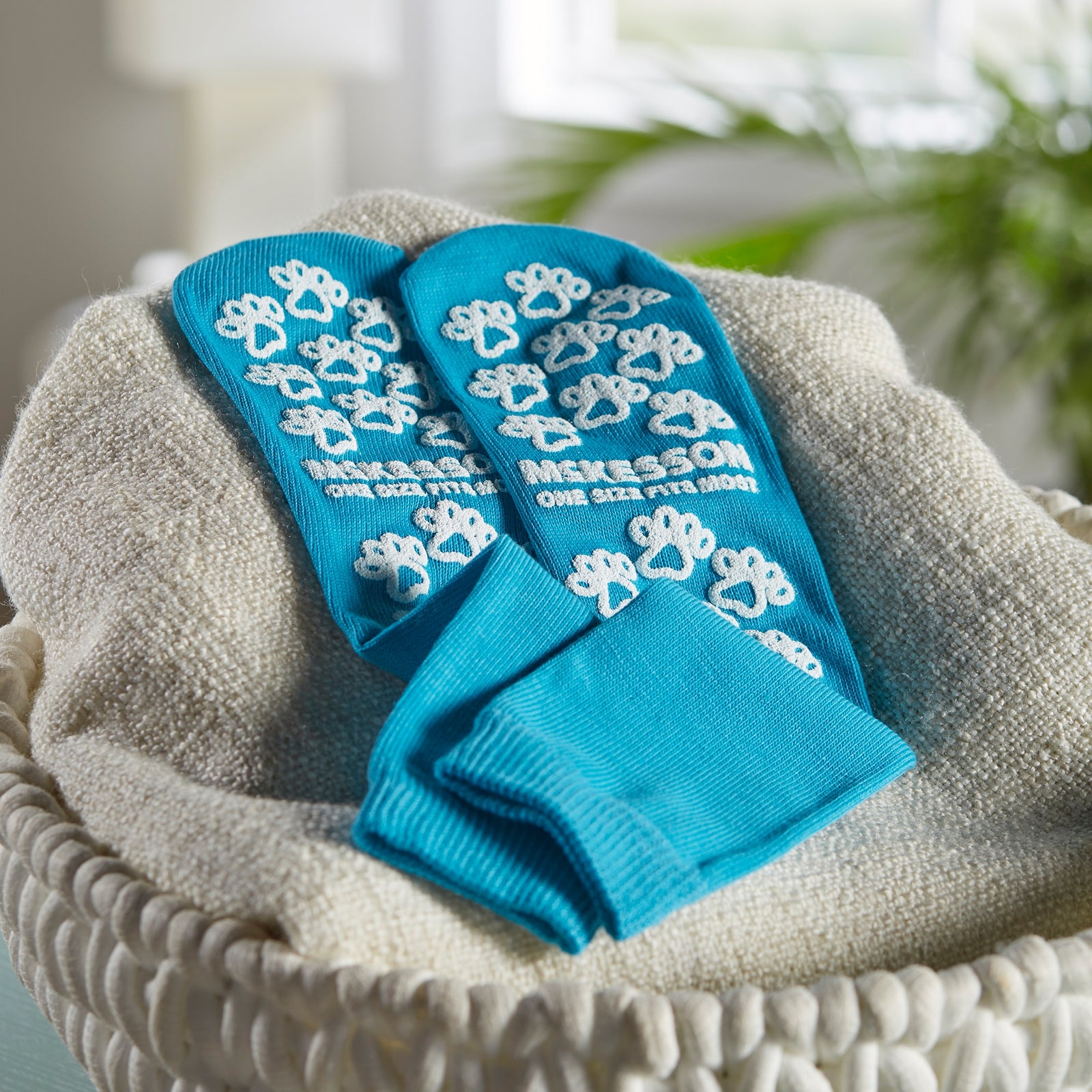 McKesson Paw Prints Slipper Socks