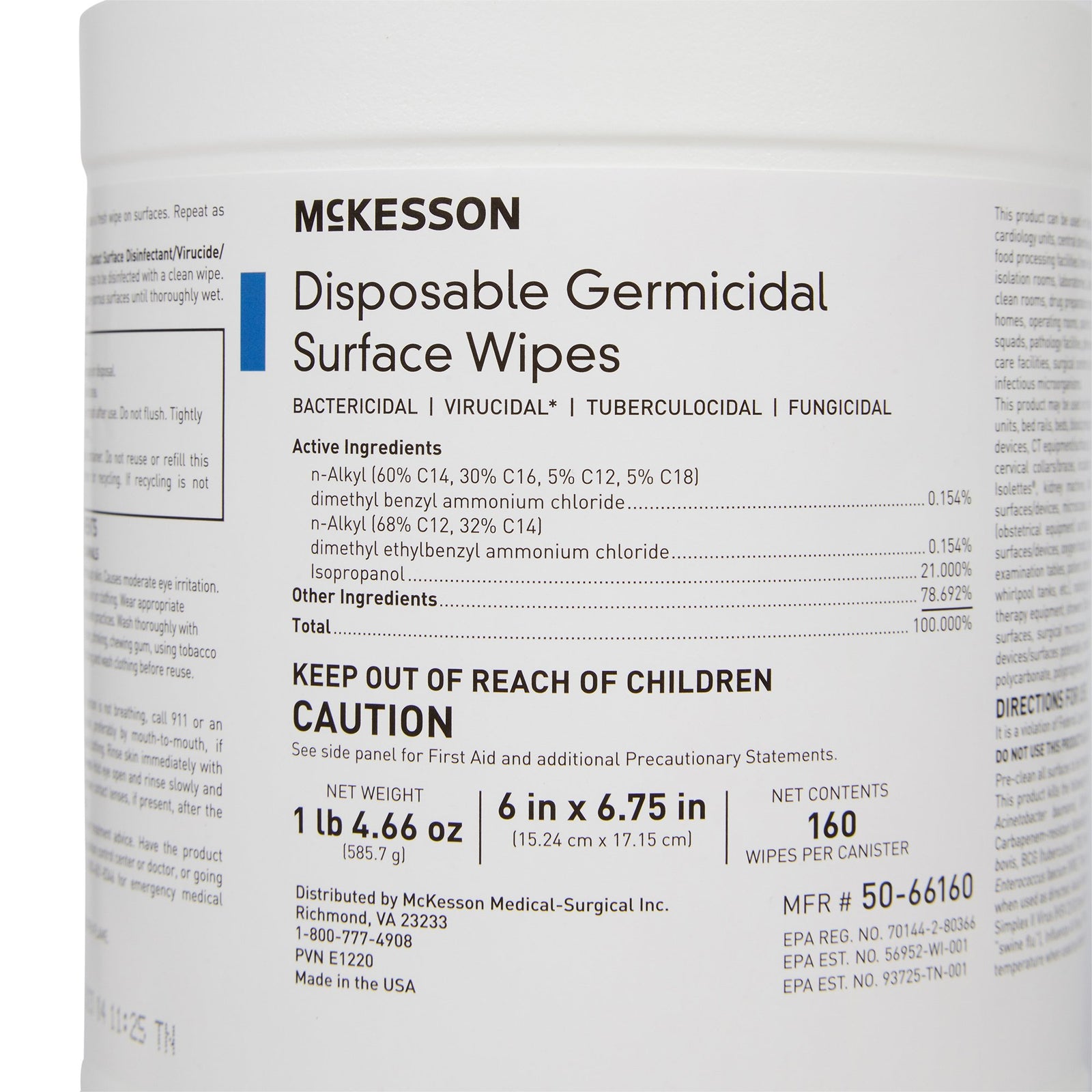 McKesson Germicidal Surface Wipes