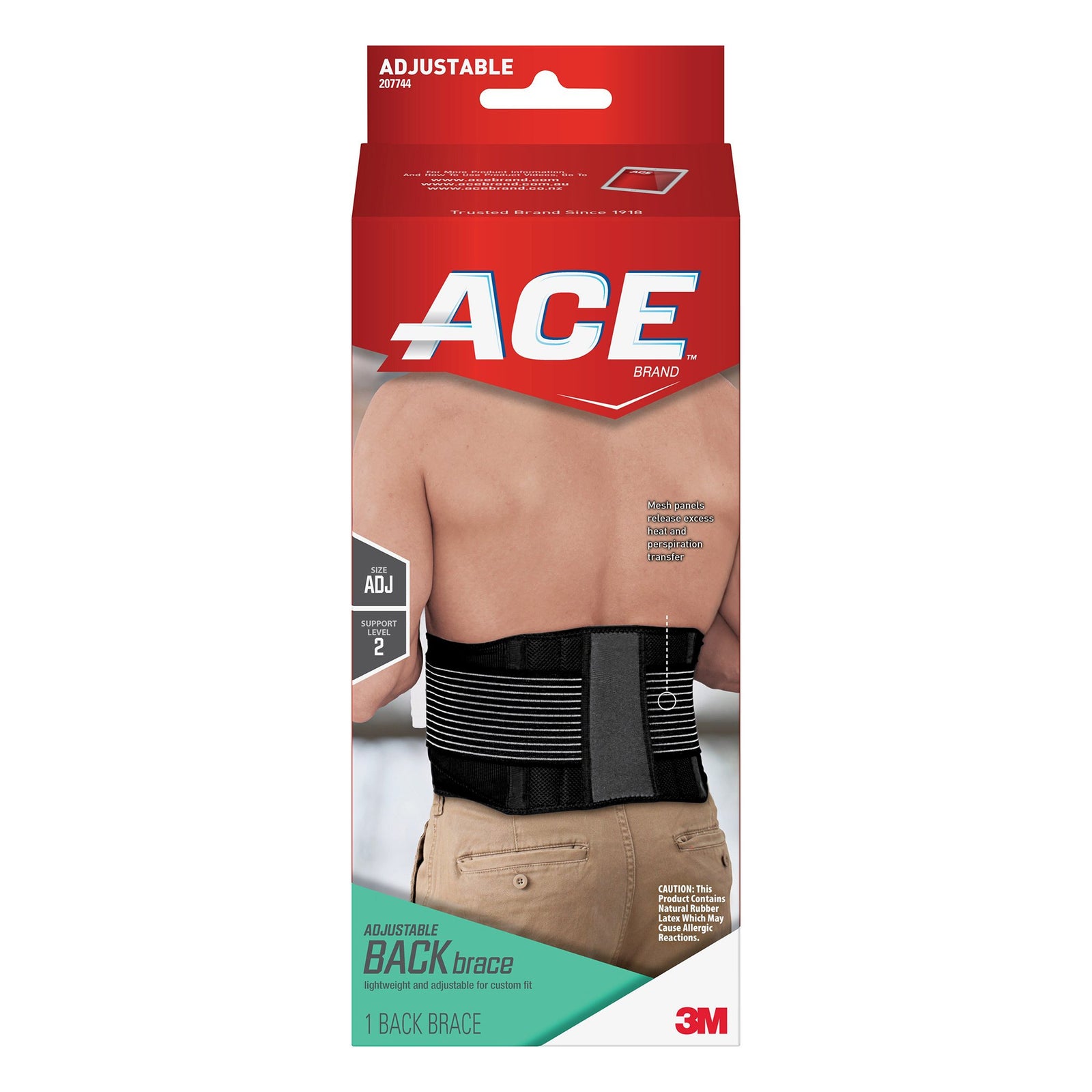 3M Ace Back Brace, Adult, One Size Fits Most