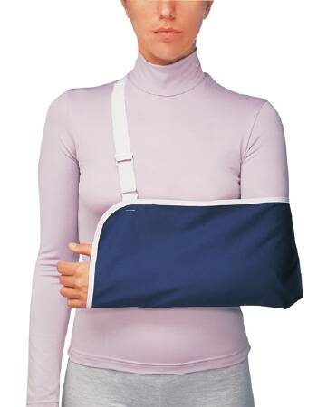 ProCare® Deep Pocket Economy Blue / White Polyester / Cotton Arm Sling, Small