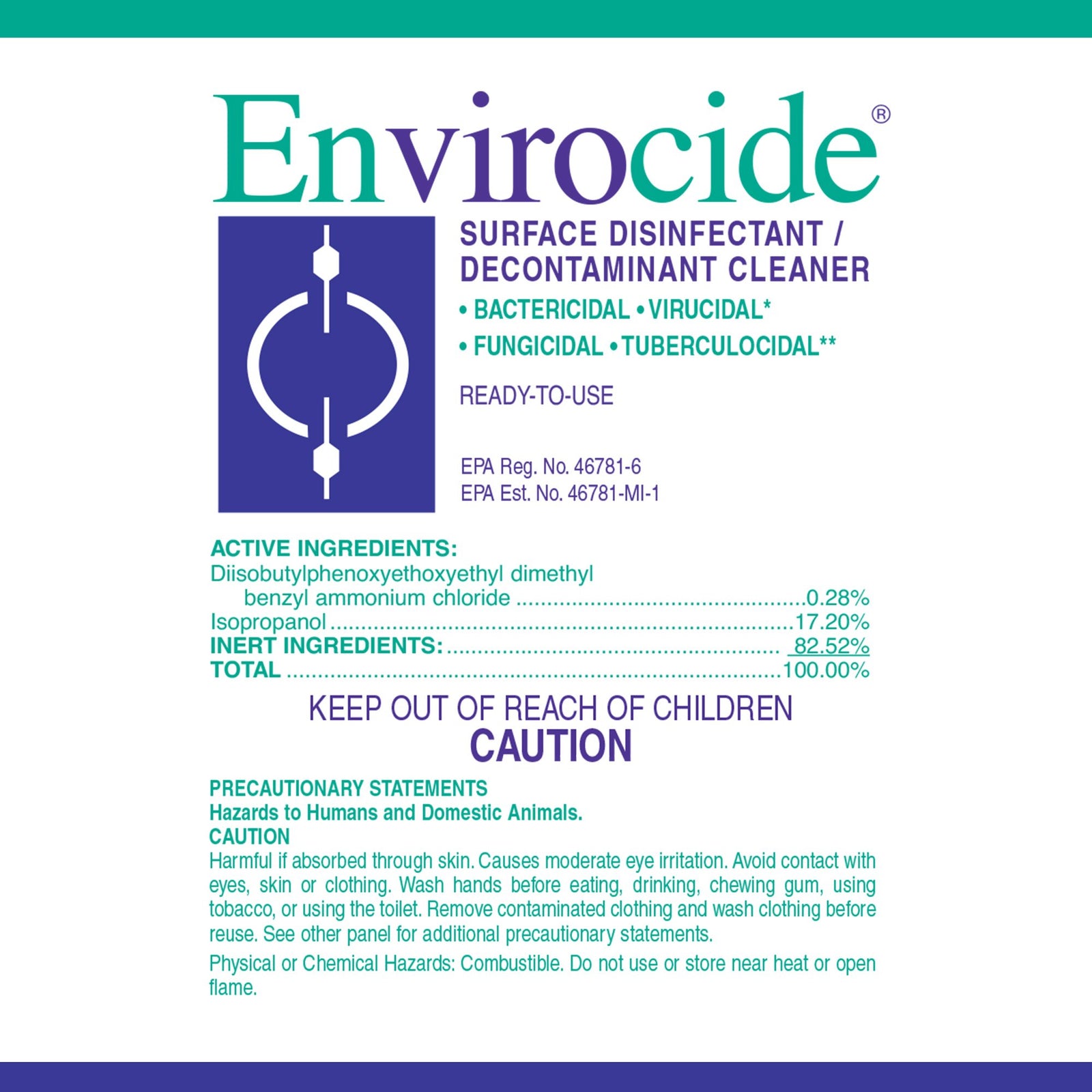 Envirocide Surface Disinfectant & Decontaminant Cleaner