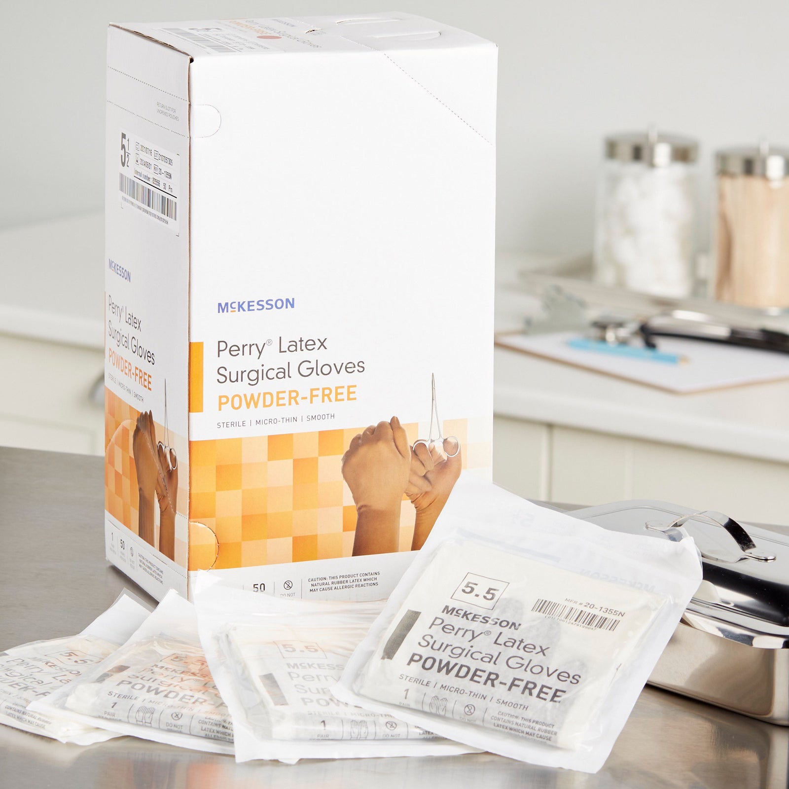 McKesson Perry Latex Standard Cuff Length Surgical Glove