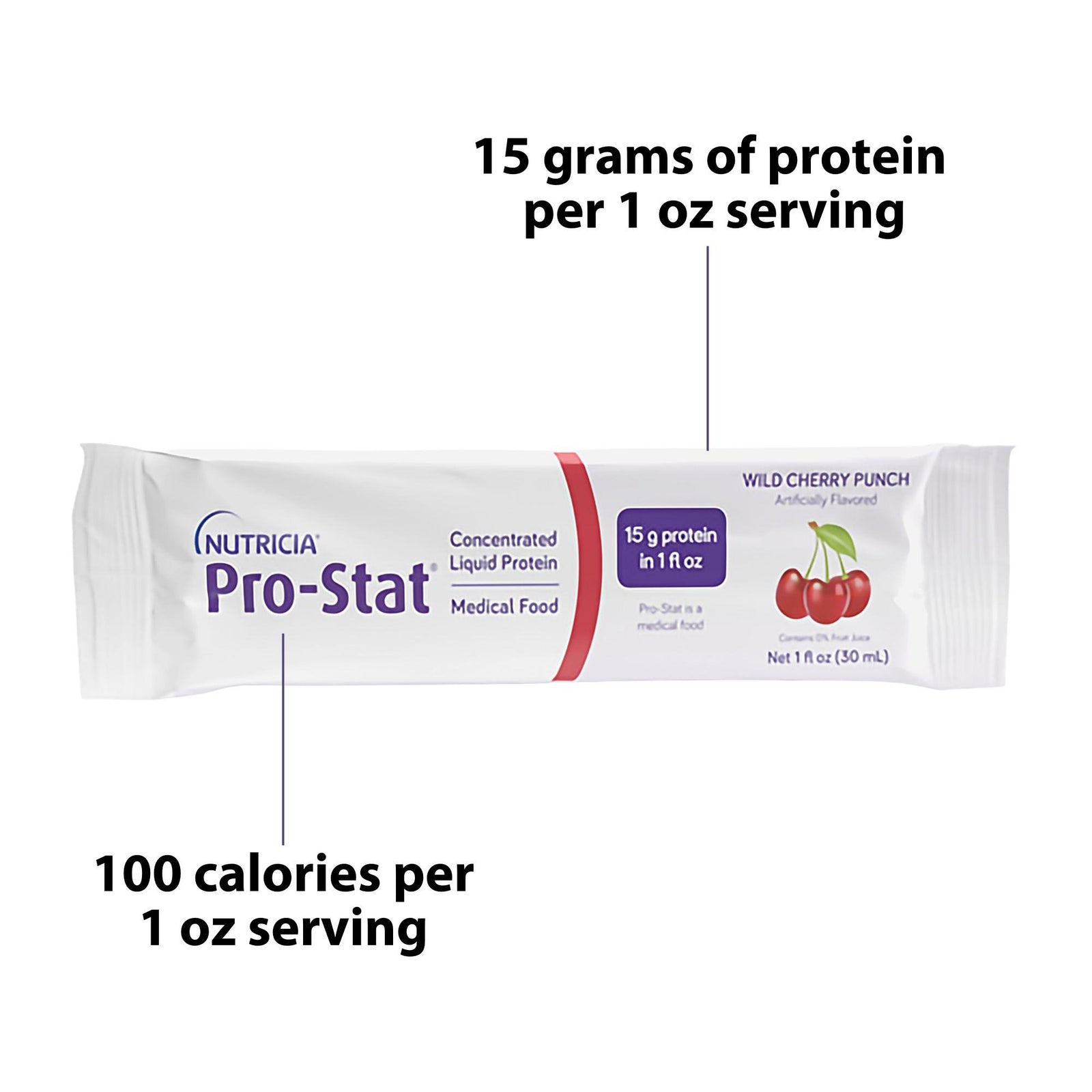 Pro-Stat® Sugar-Free Wild Cherry Punch Protein Supplement, 1 oz. Individual Packet
