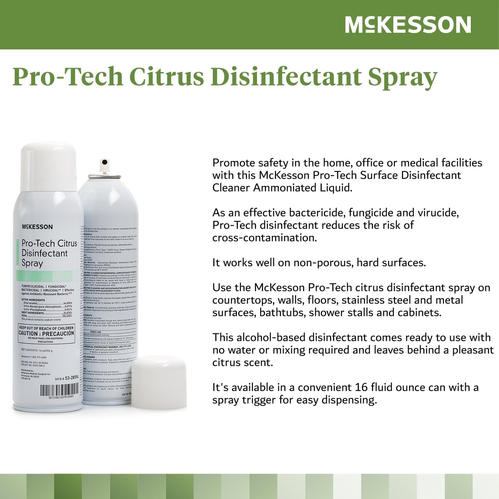 McKesson Pro-Tech Surface Disinfectant Cleaner Alcohol-Based Liquid