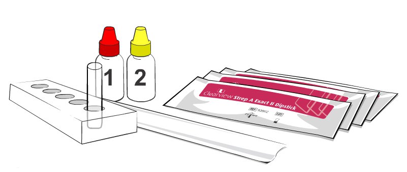 Clearview Strep A Exact II Dipstick Rapid Test Kit