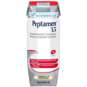 Peptamen 1.5 Tube Feeding Formula, 8.45 oz Carton, Ready to Use, Vanilla, Adult, 24/Case image