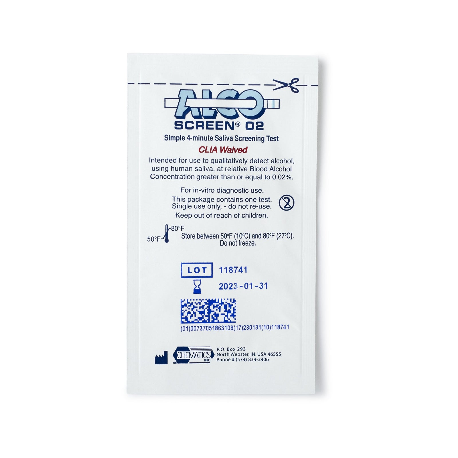 Alco-Screen .02 Saliva Alcohol Screen Rapid Test