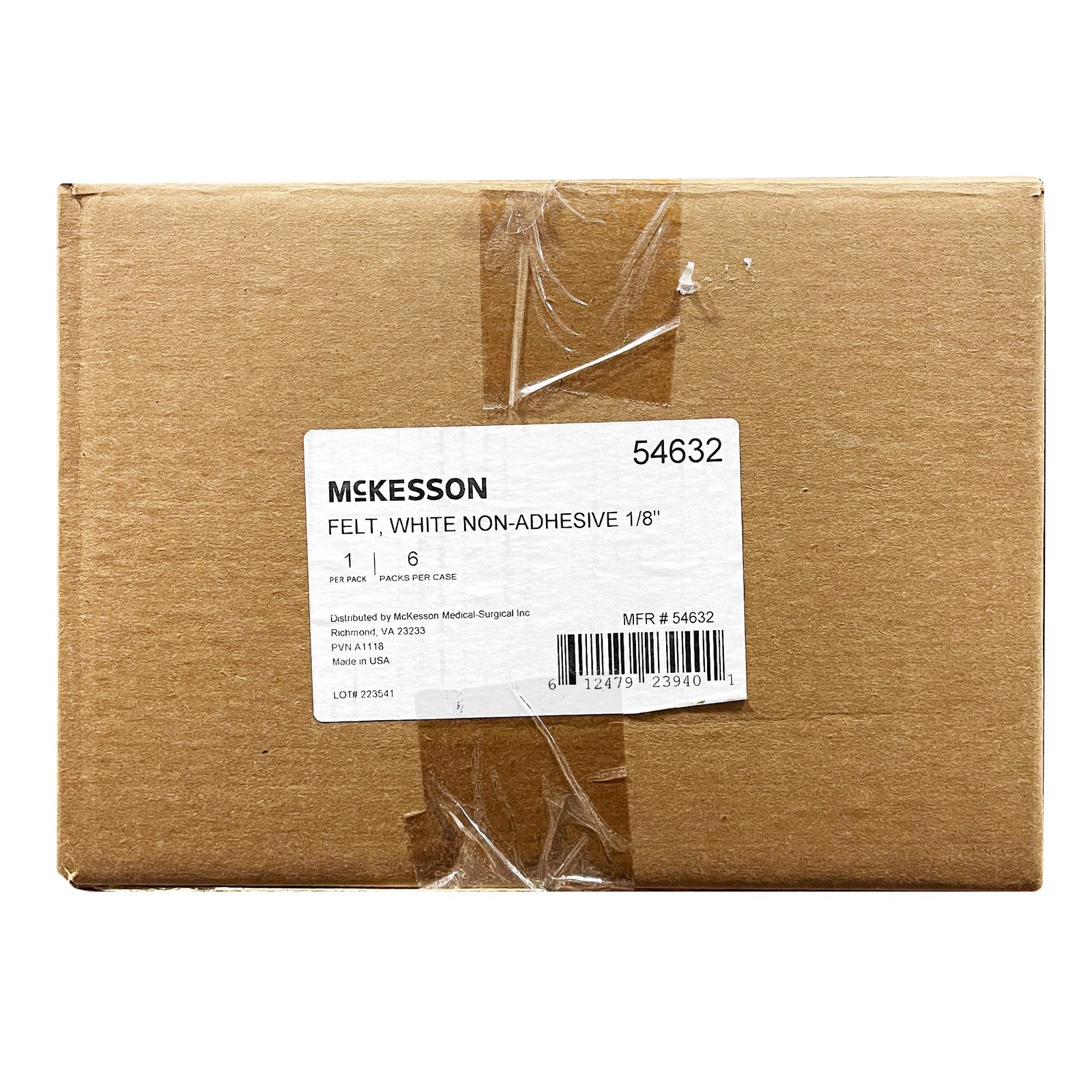 McKesson Orthopedic Felt Roll Adhesive, Non-Sterile, 1/4 inches x 6 inches x 2-1/2 yards