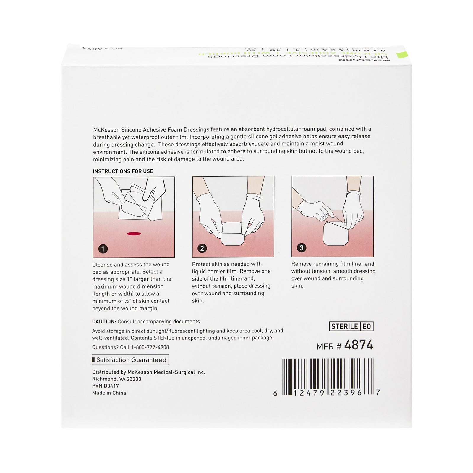 McKesson Lite Thin Silicone Foam Dressing