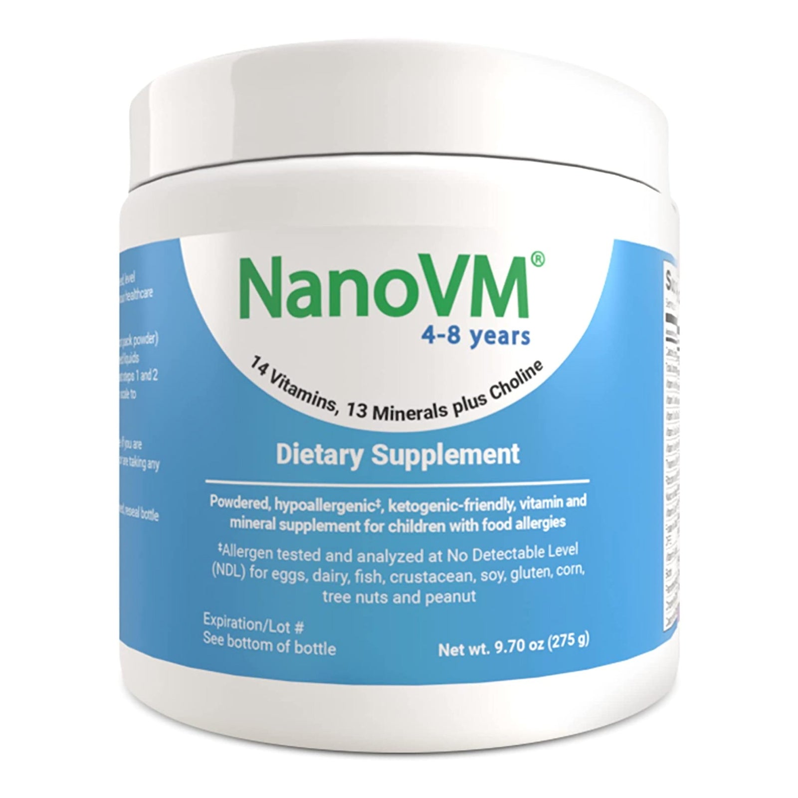 NanoVM® 4 - 8 Years Pediatric Oral Supplement, 275 Gram Can