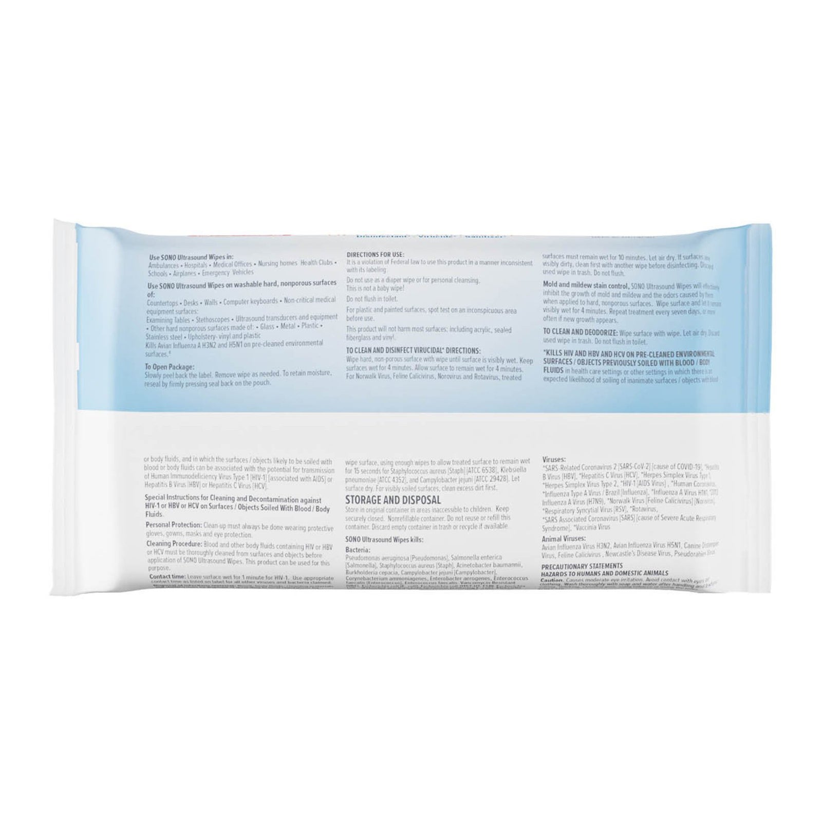 Sono Premoistened Surface Disinfectant Cleaner Wipes
