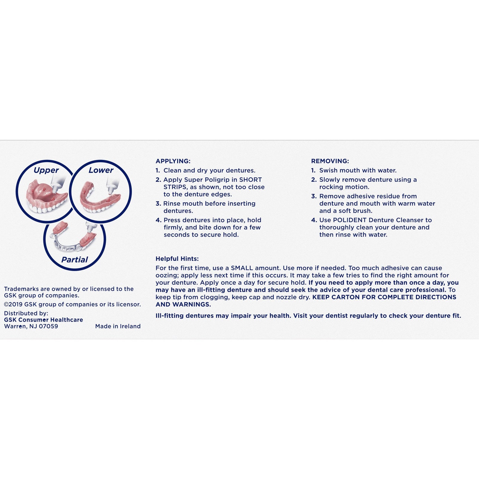 Super Poligrip Original Denture Adhesive