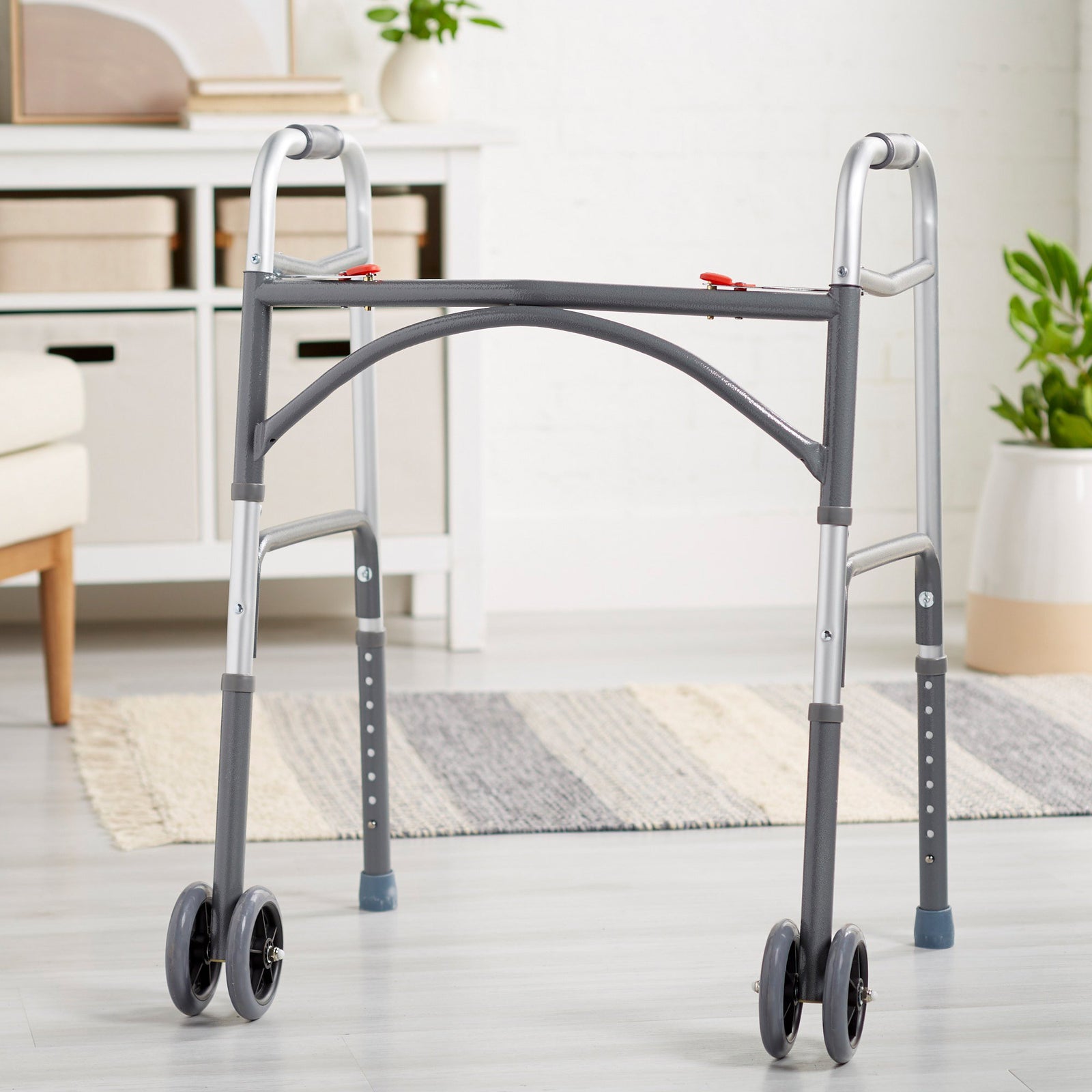 McKesson Bariatric Folding Walker Adjustable Height