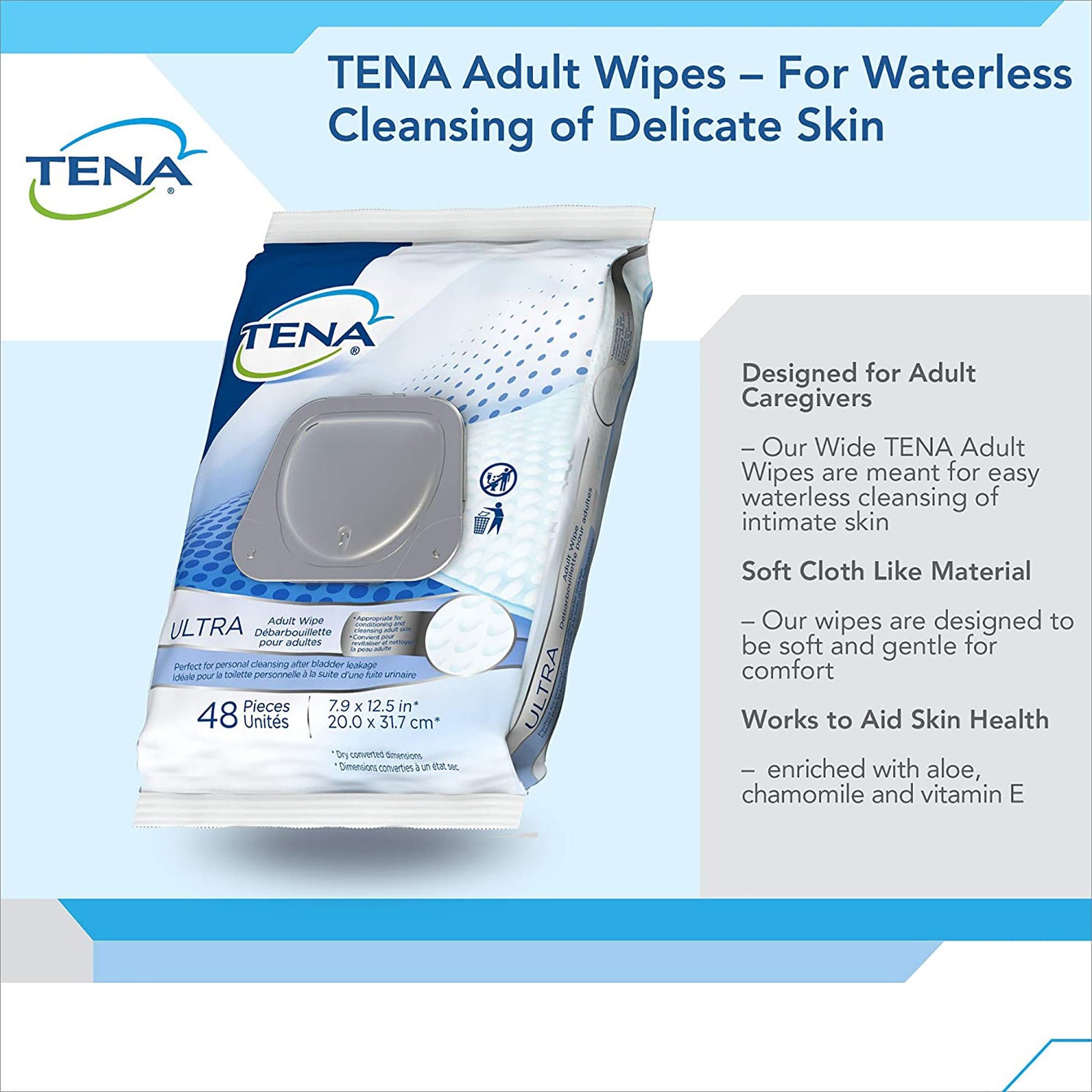 TENA ProSkin UltraFlush Flushable Personal Wipe