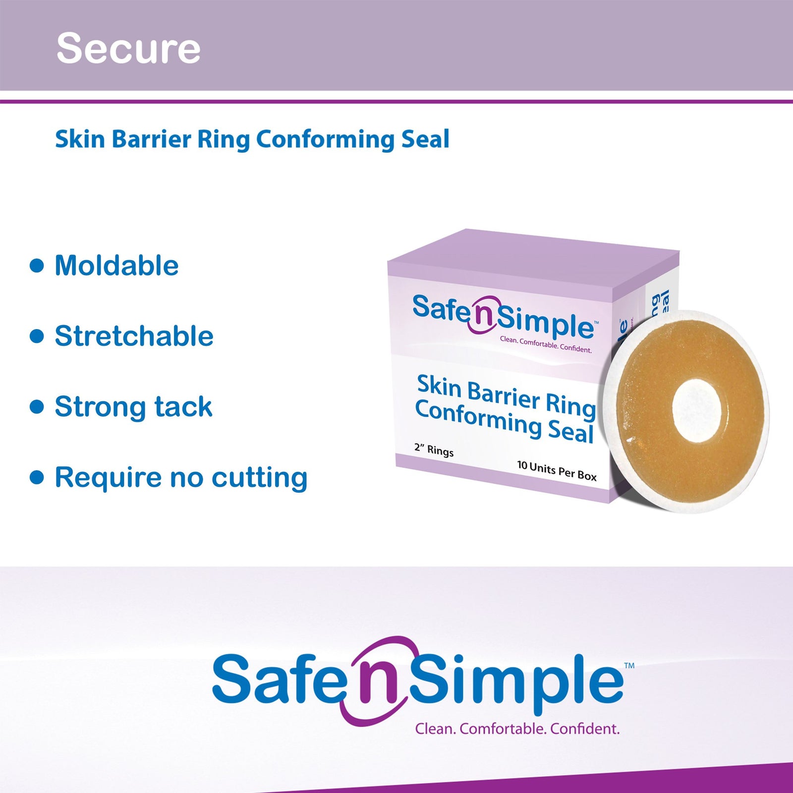 Safe N Simple Skin Barrier Ring Conforming Seal