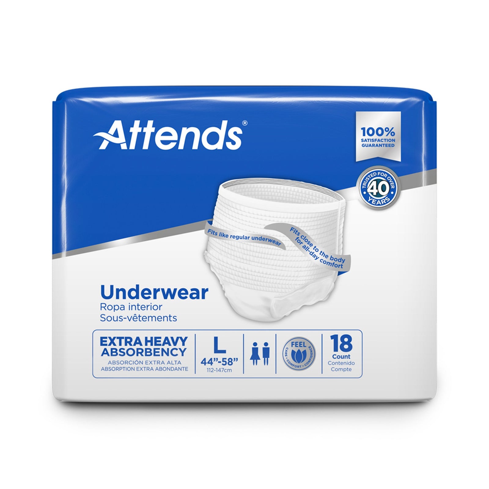 Attends Unisex Adult Absorbent Underwear
