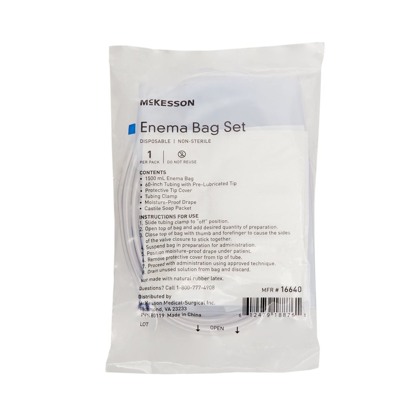 McKesson Enema Bag Set