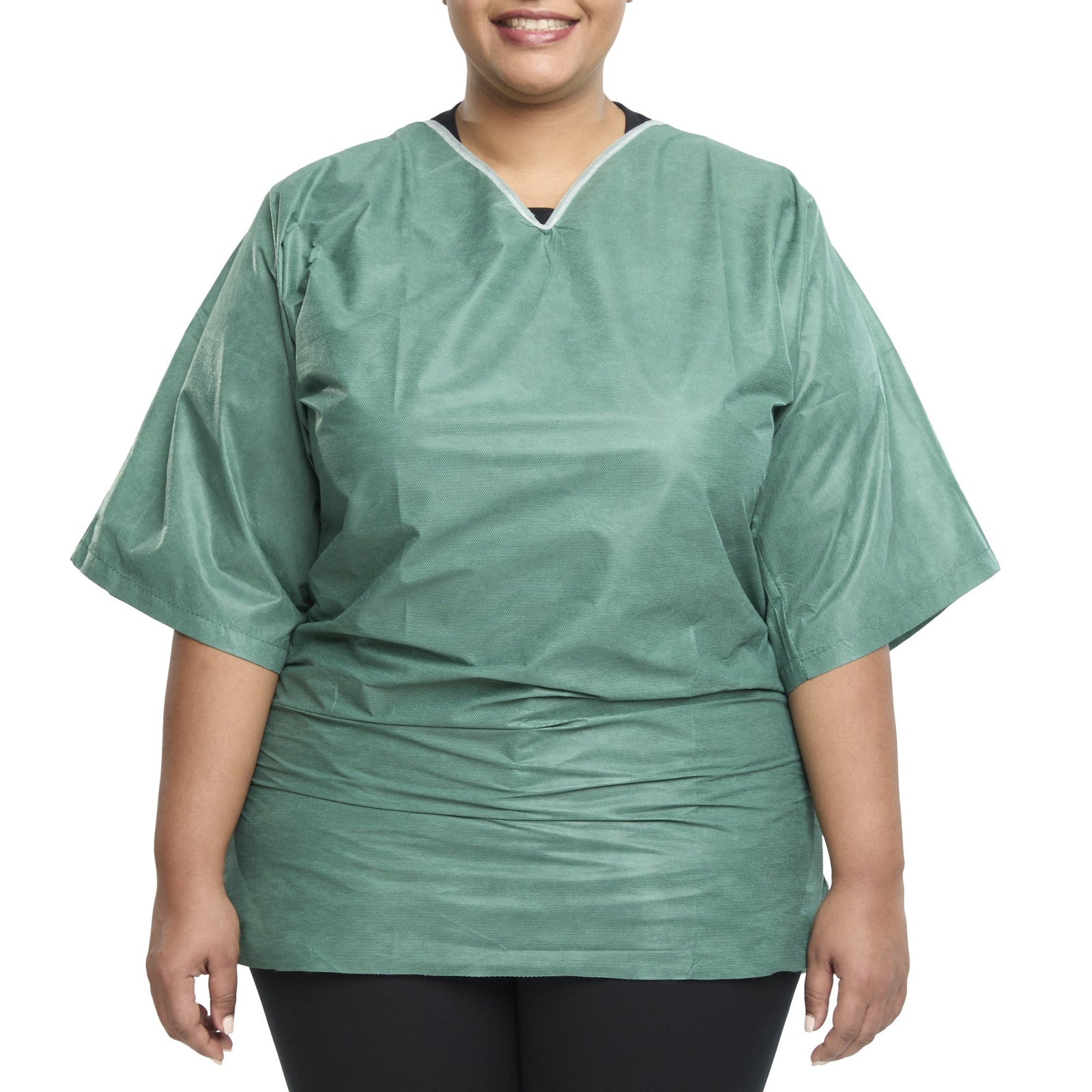 Scrub Shirt X-Large Green Without Pockets Short Sleeve Unisex