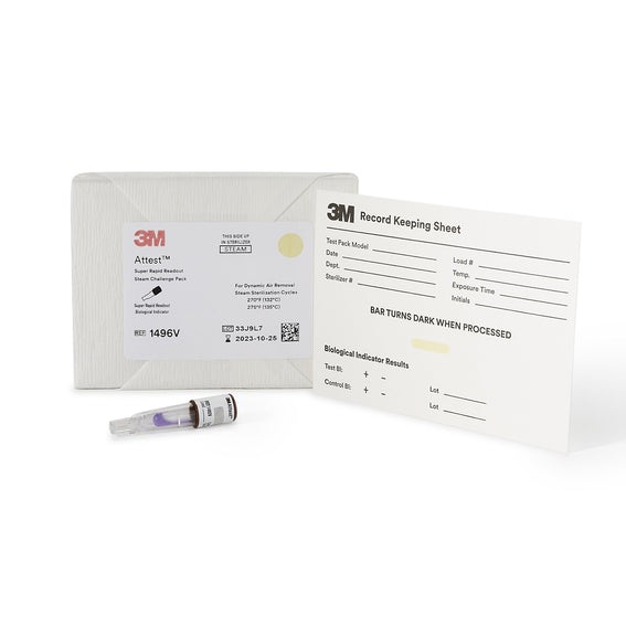 3M Attest Super Rapid Readout Sterilization Biological Indicator Challenge Pack