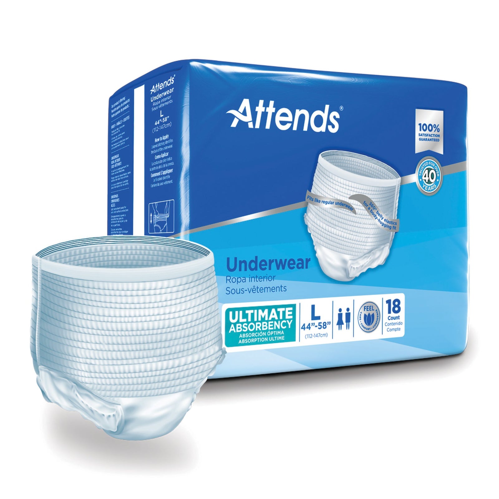 Attends Advanced Unisex Adult Absorbent Underwear