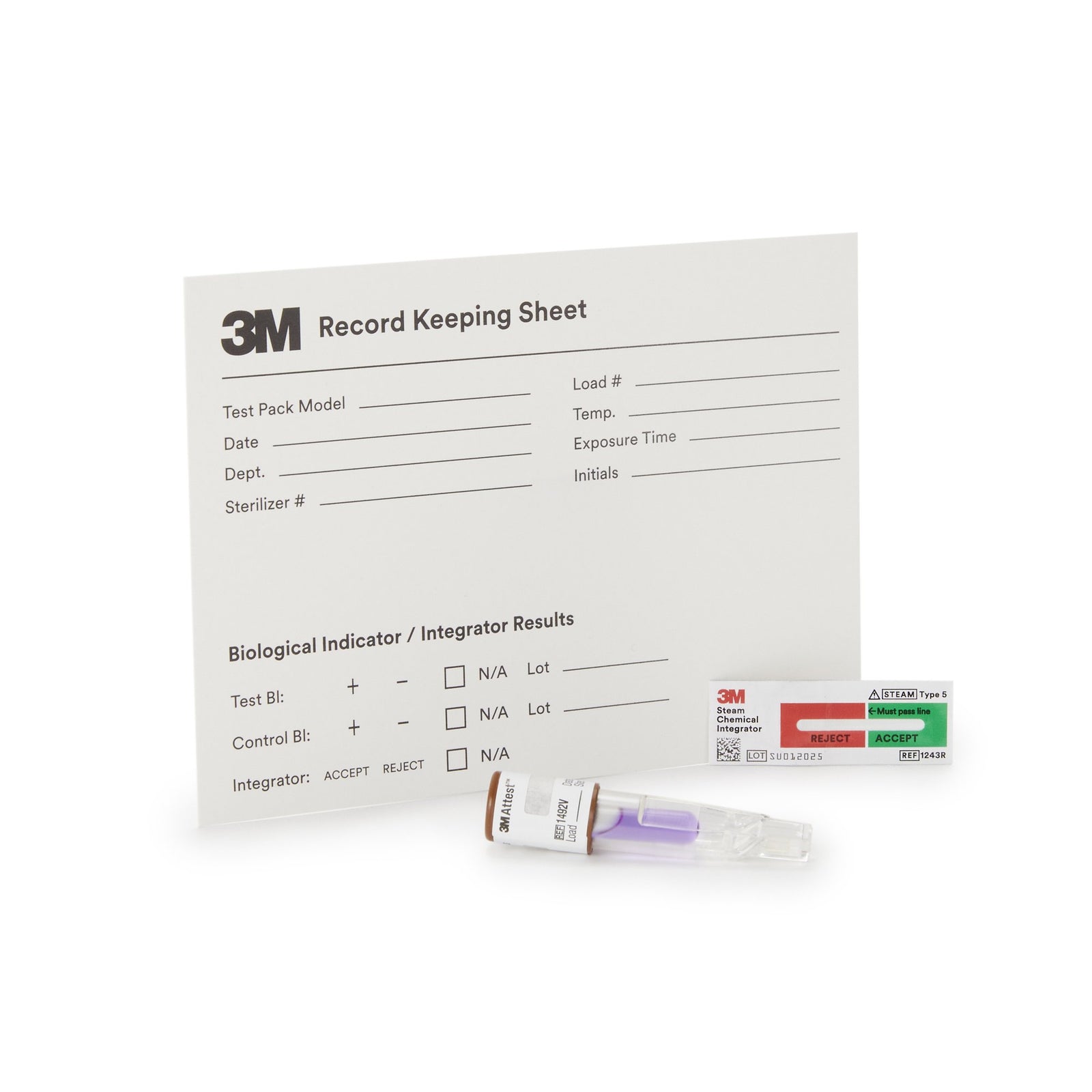 3M Attest Super Rapid 5 Steam-Plus Sterilization Biological Indicator Challenge Pack