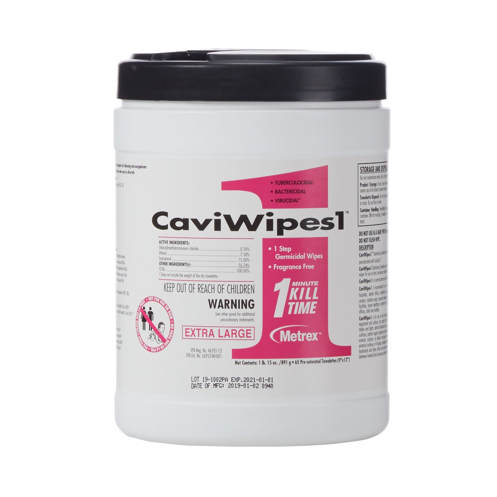 Metrex CaviWipes1 Germicidal Wipes