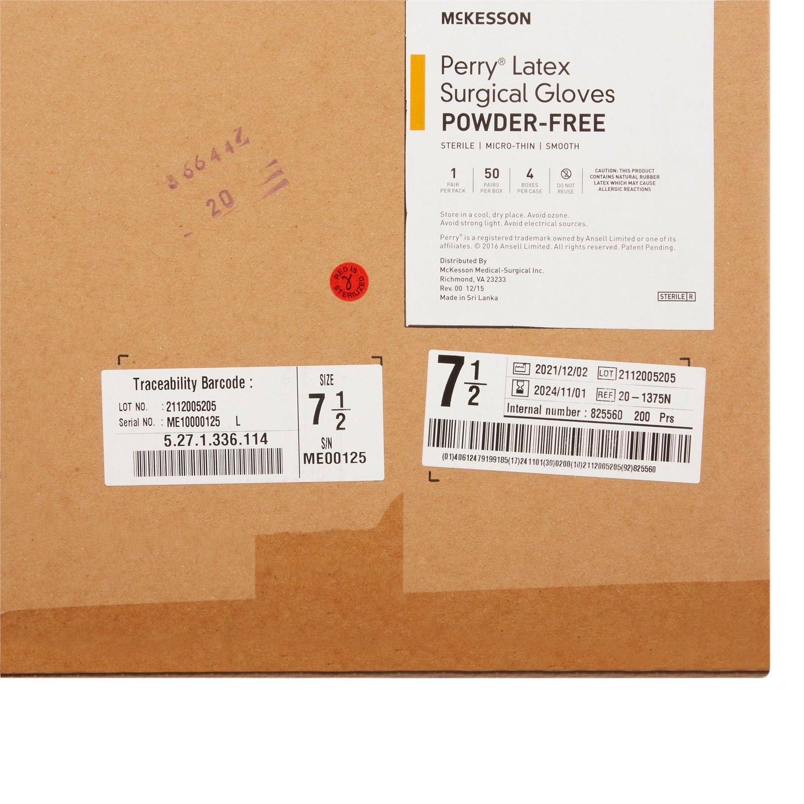 McKesson Perry Latex Standard Cuff Length Surgical Glove