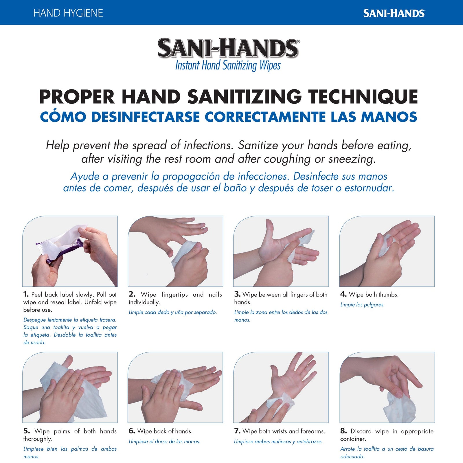 PDI Sani-Hands Instant Hand Sanitizing Wipes