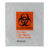 Specimen Transport Bag With Document Pouch 12 X 15 Inch Zip Closure Biohazard Symbol / Storage Instructions Nonsterile