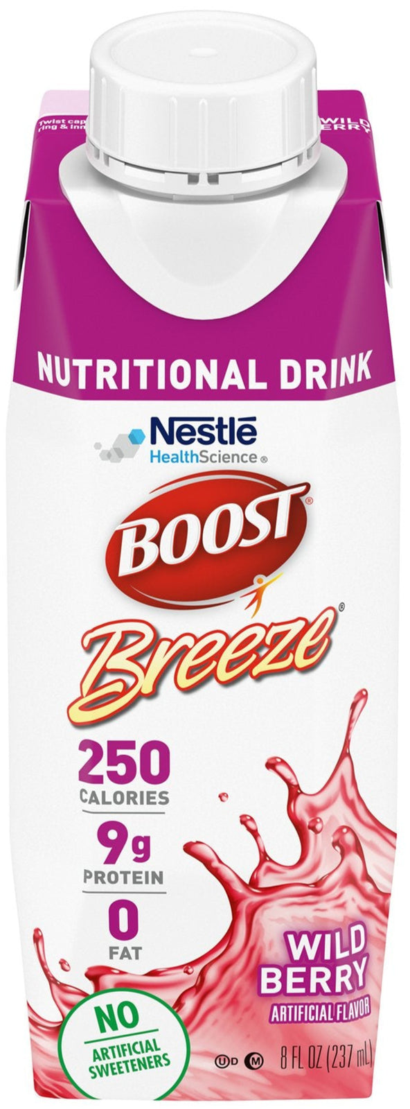 Boost Breeze® Wild Berry Oral Supplement, 8 oz. Carton, 24 per Case