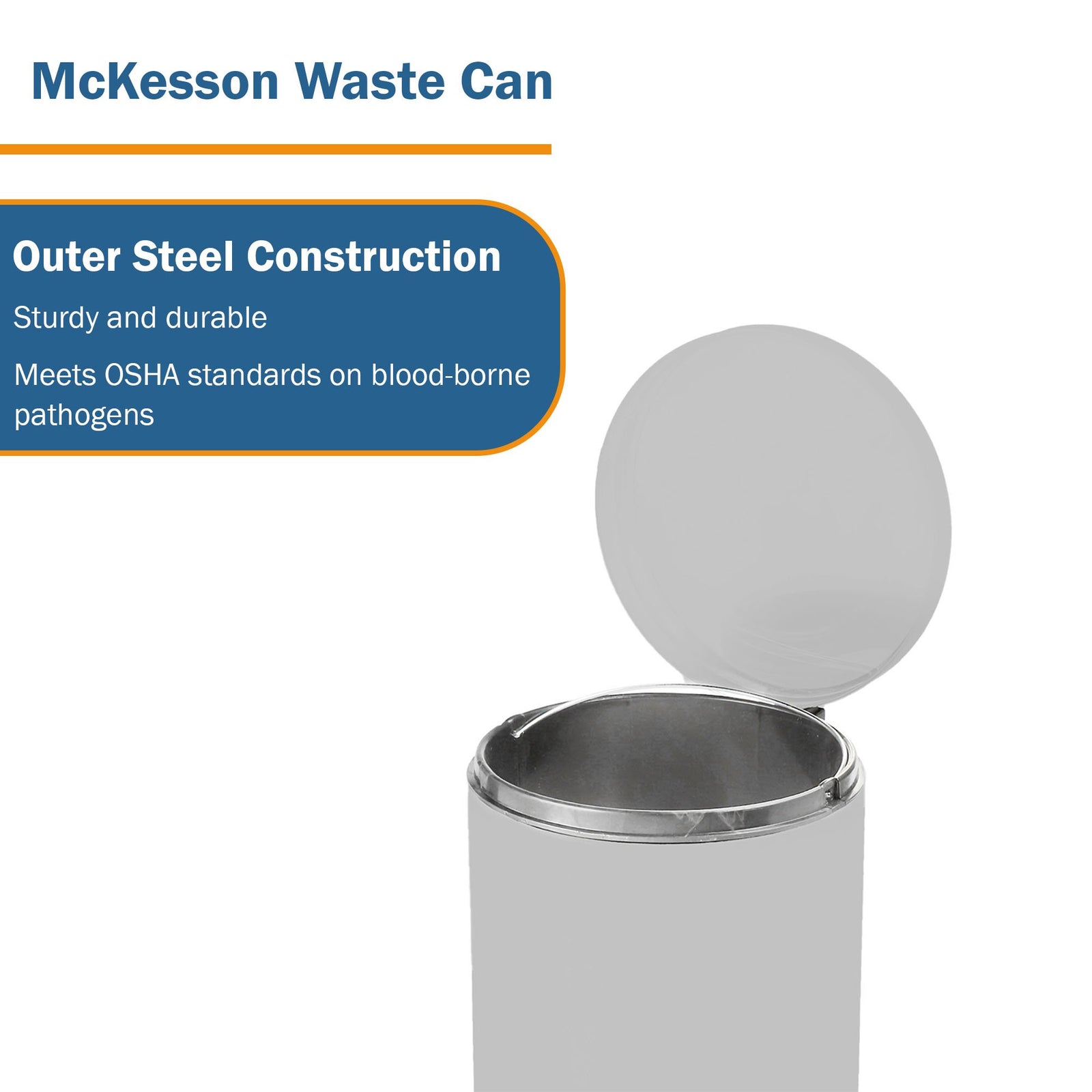 McKesson Trash Can With Plastic Liner