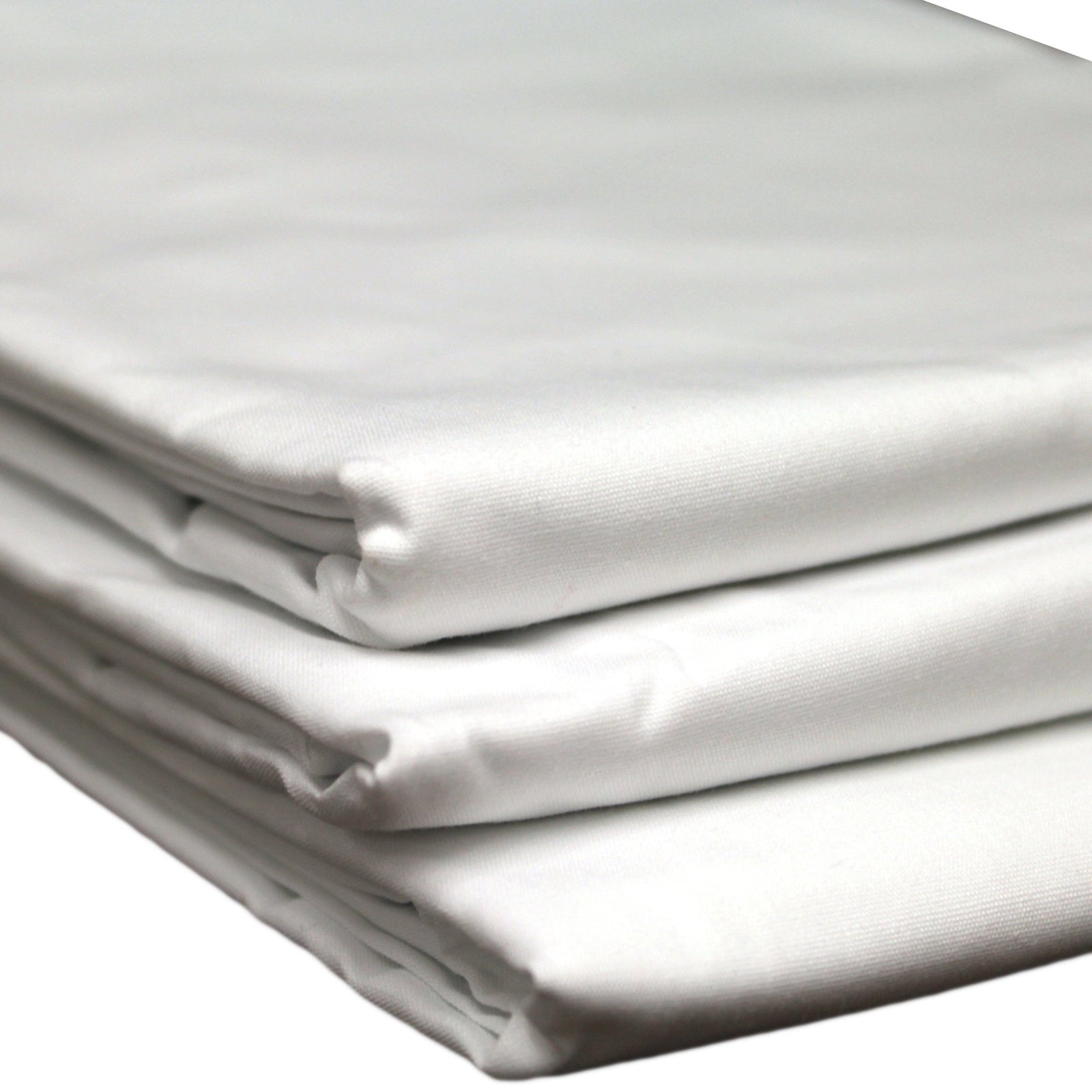 Bed Sheet Flat Sheet 66 X 104 Inch White Cotton 55% / Polyester 45% Reusable