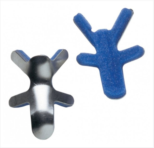 ProCare Finger Splints: 5, 5-1/2, L, M, S, Beige & Blue/Silver