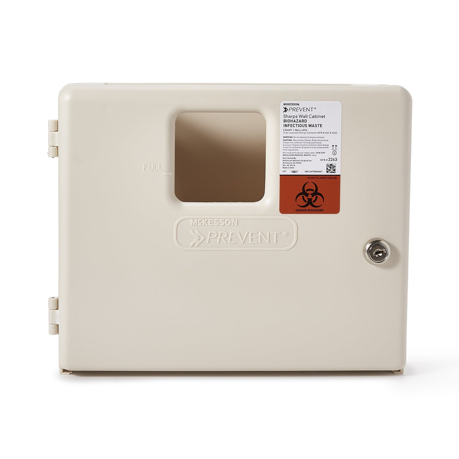 McKesson Prevent Sharps Container Cabinet / Wall Enclosure
