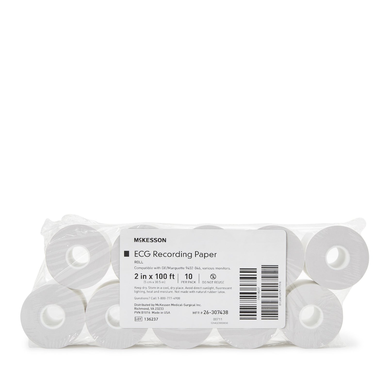 McKesson ECG Recording Paper Roll