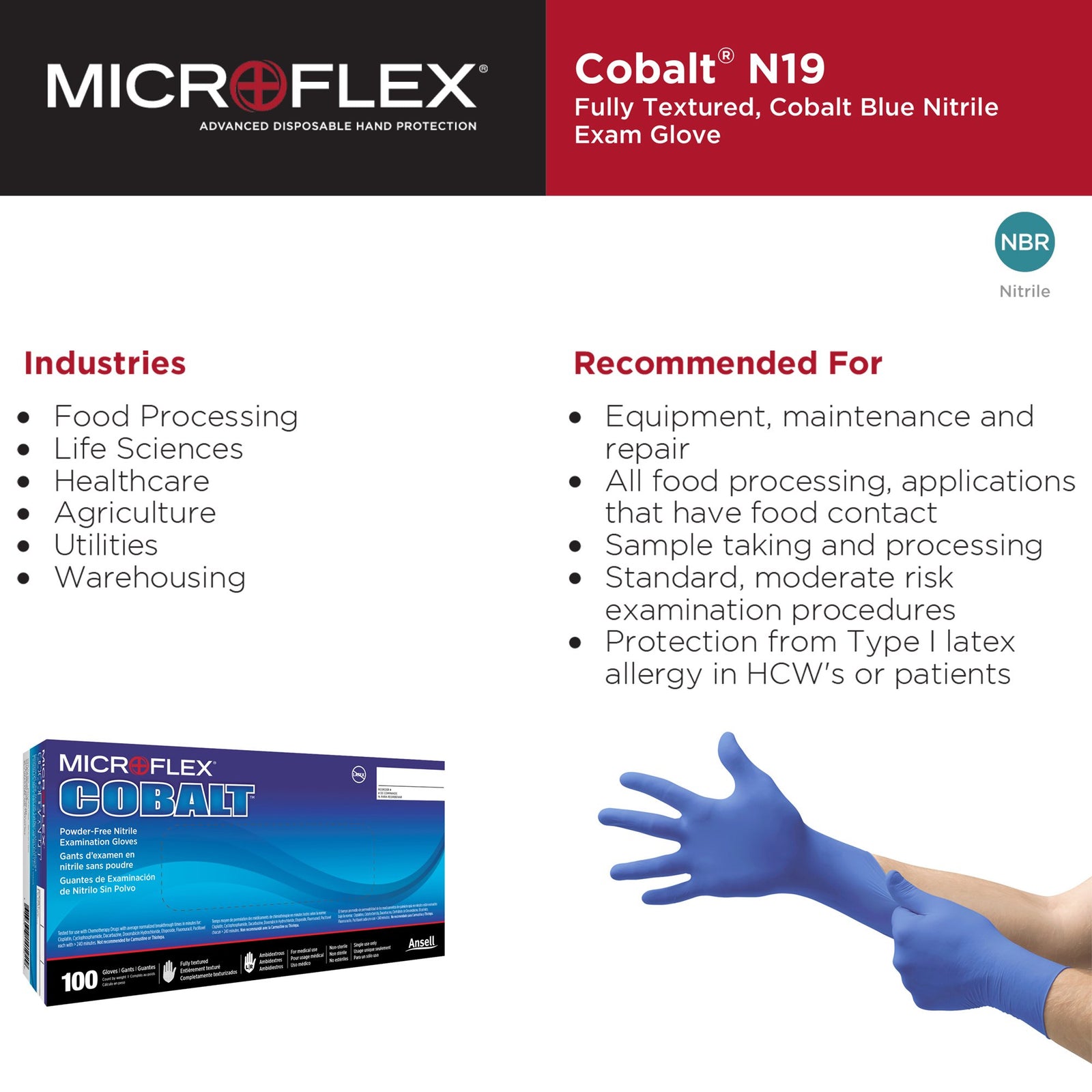 MICROFLEX Cobalt Exam Glove