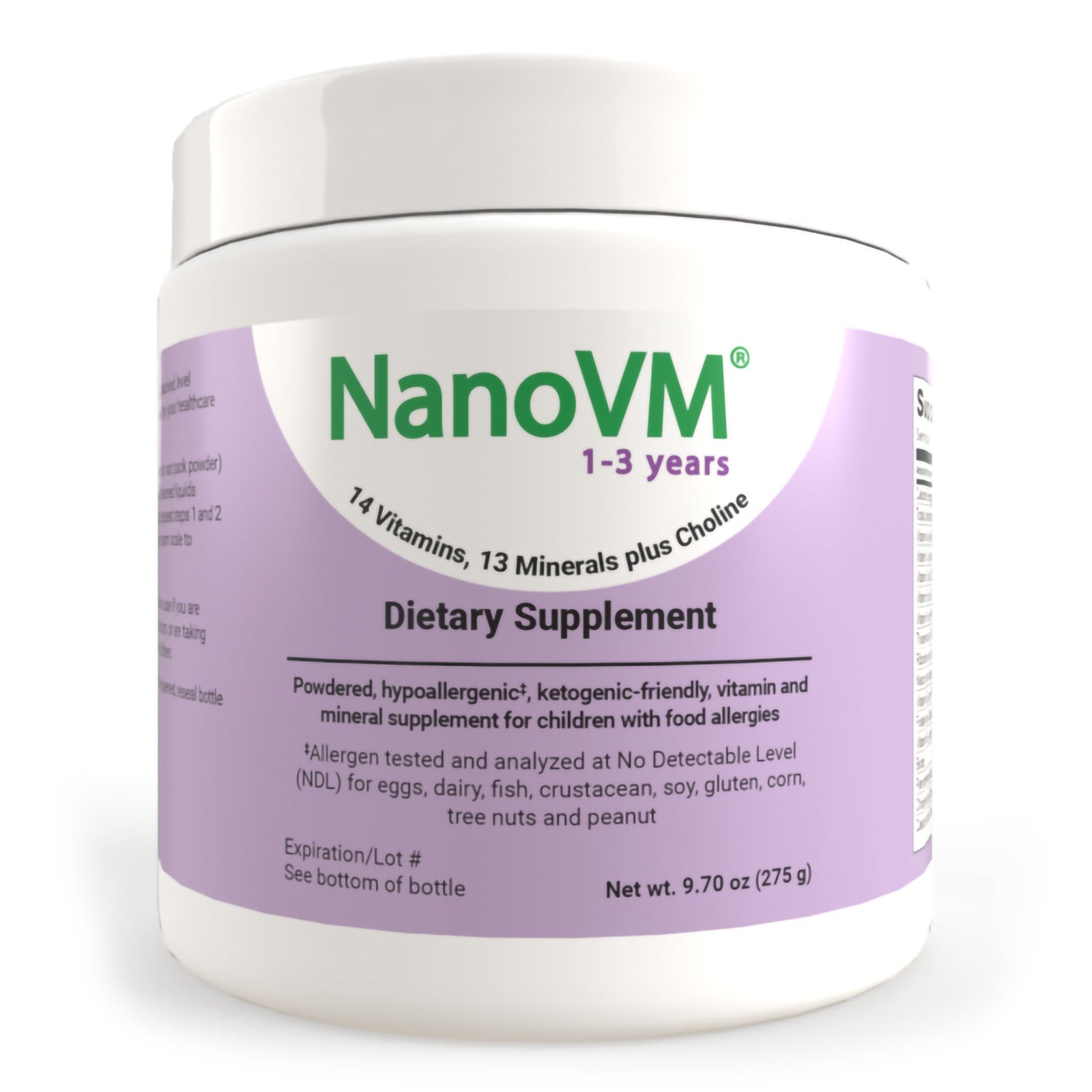 NanoVM® 1 - 3 Years Pediatric Oral Supplement, 275 Gram Can