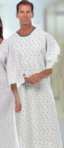 Patient Exam Gown Medium / Large Snowflake Print Print Reusable