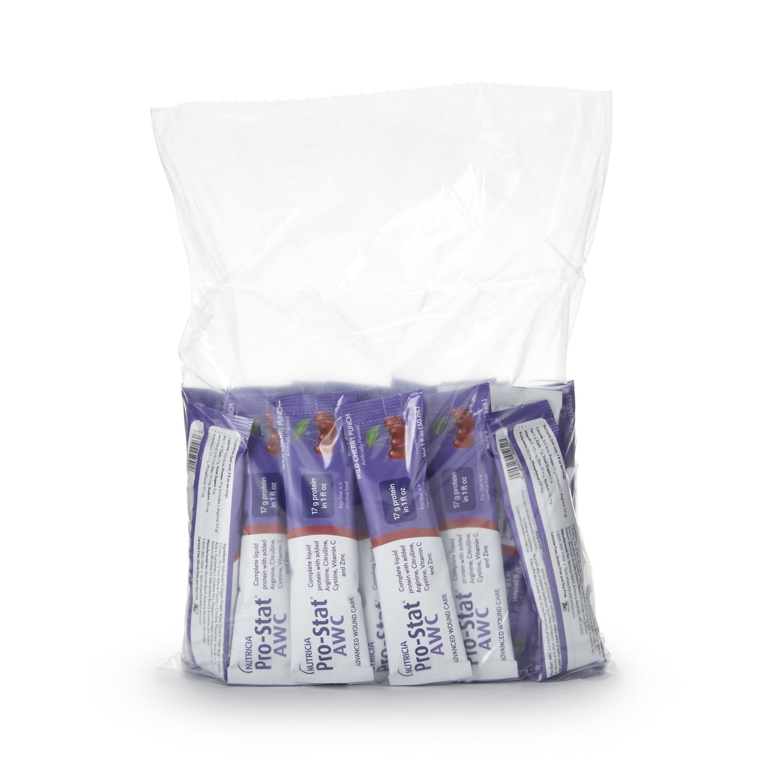 Pro-Stat® Sugar Free AWC Wild Cherry Punch Protein Supplement, 1 oz. Individual Packet