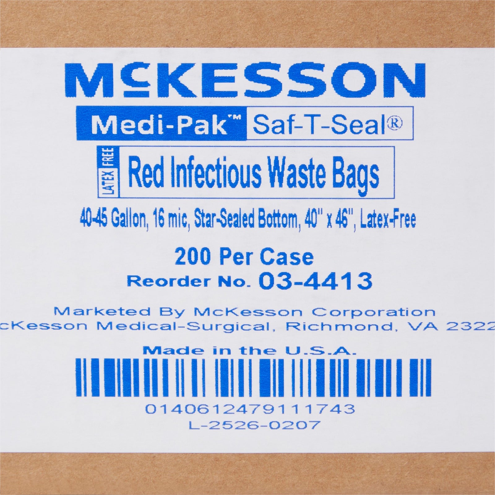 McKesson Infectious Waste Bag