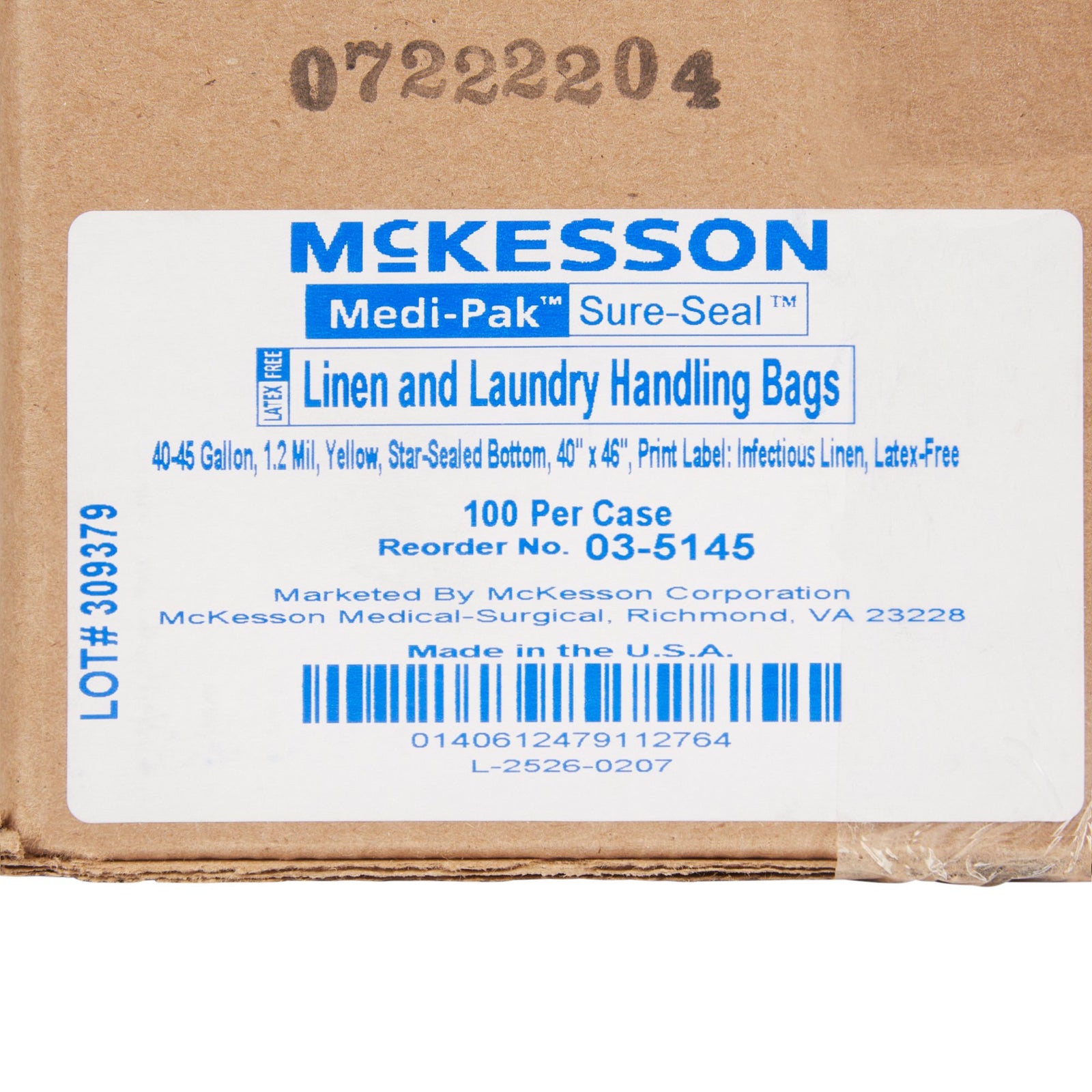 McKesson Biohazard Laundry Bag