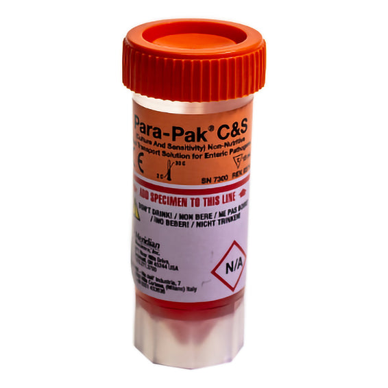 Para-Pak Single-Vial C and S Stool Specimen Container