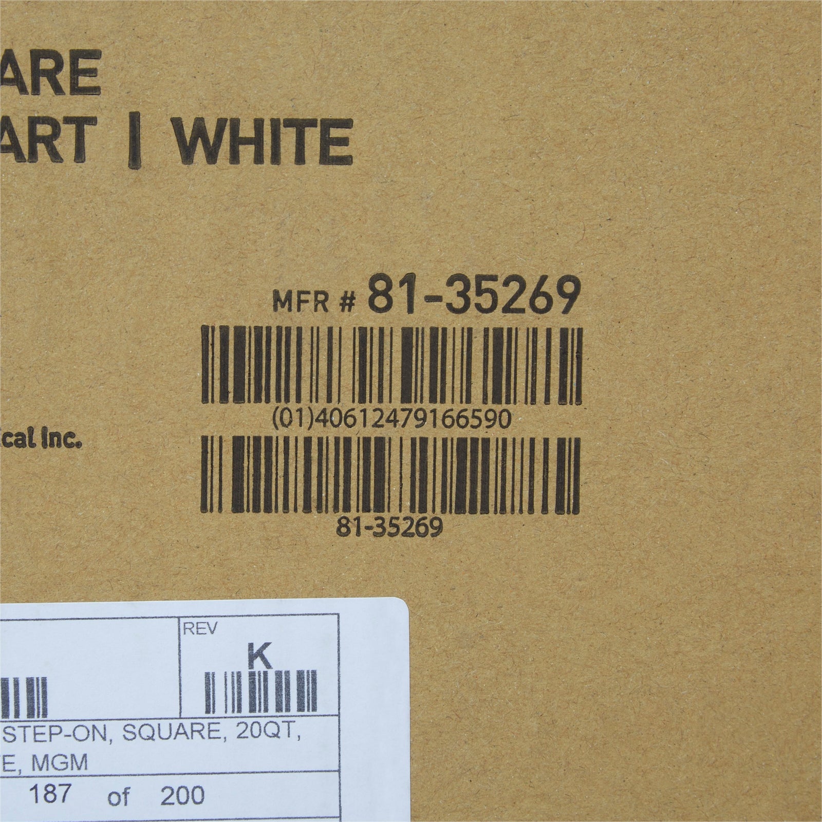 McKesson Trash Can With Plastic Liner